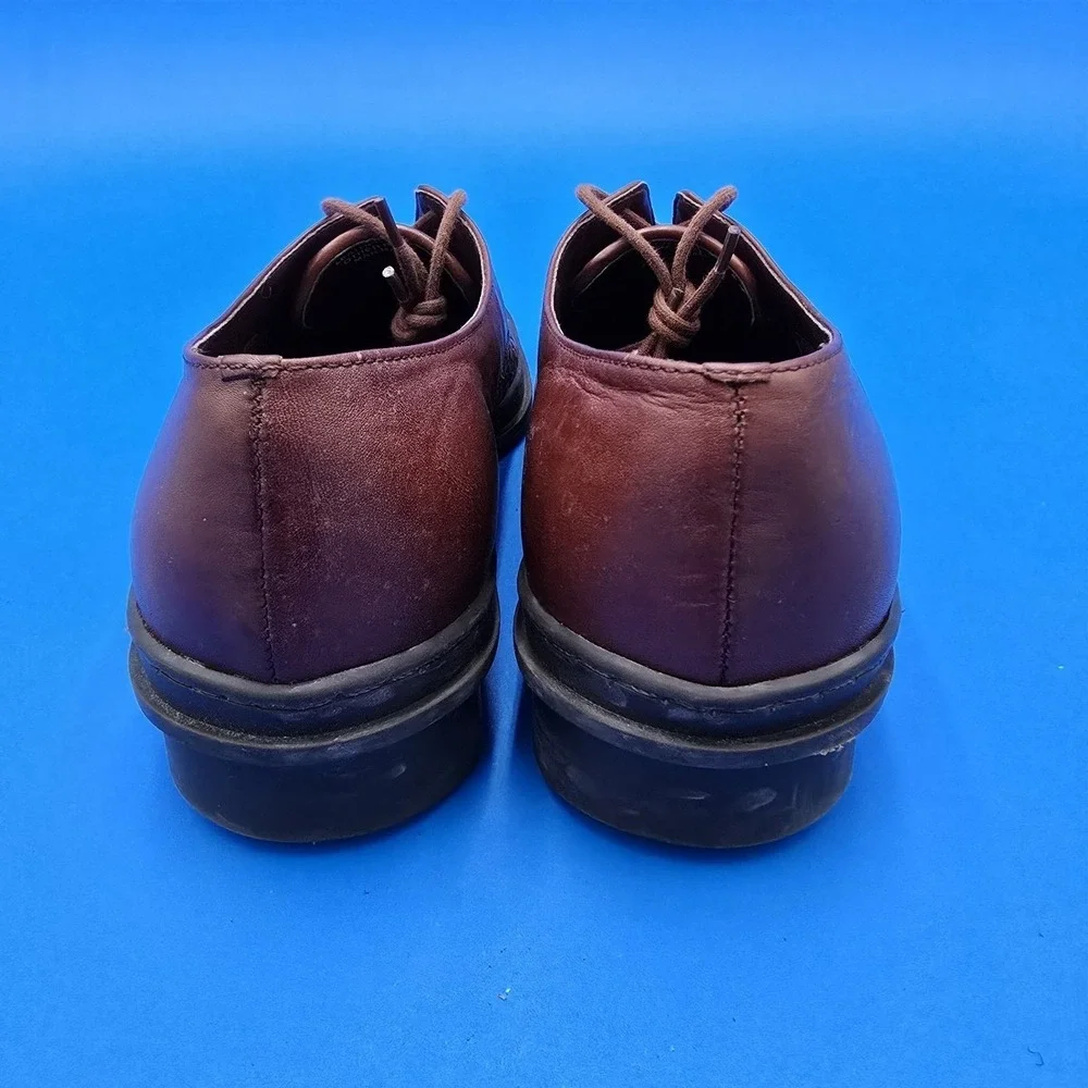 Trotters Hilda Brown Woven Leather Lace Up Loafers Shoes‎ 7.5M EUC fits like 7